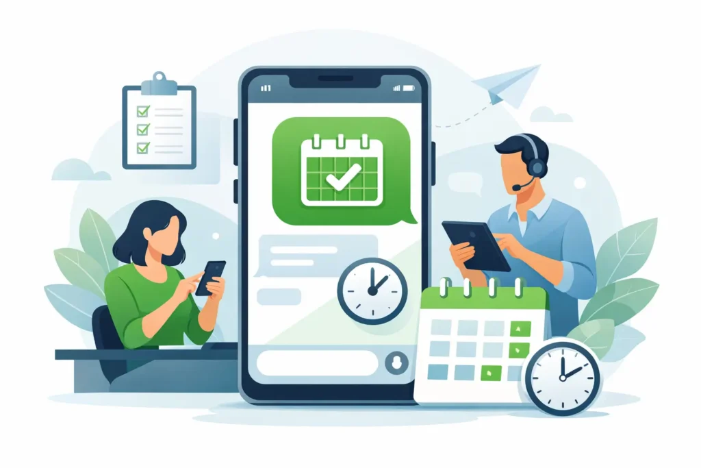 Agendamento de atendimento no WhatsApp
