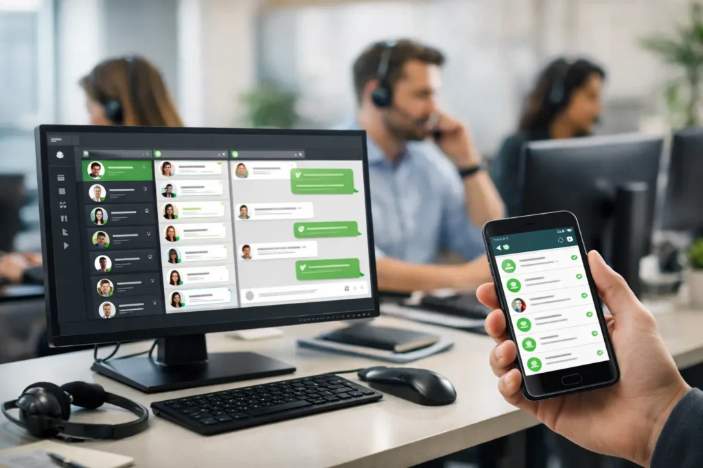 Painel de atendimento WhatsApp para escalar
